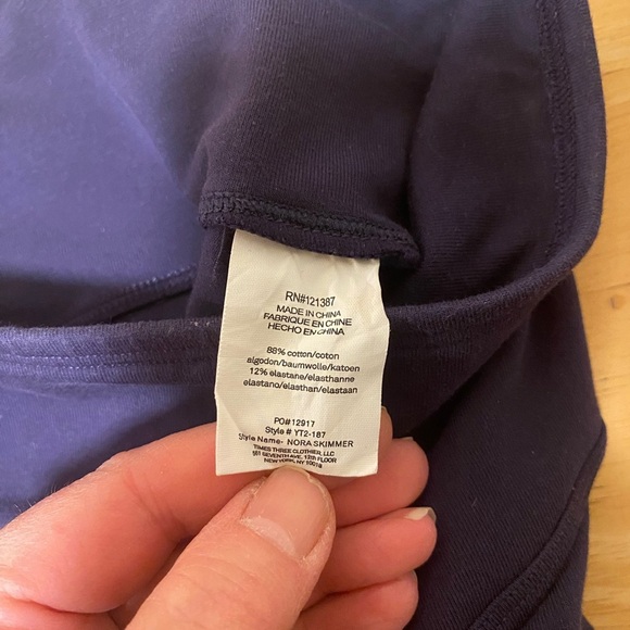 Yummie Tummie by Heather Thomson Leggings Nora Skimmer Midnight Navy Size Medium - Picture 3 of 4